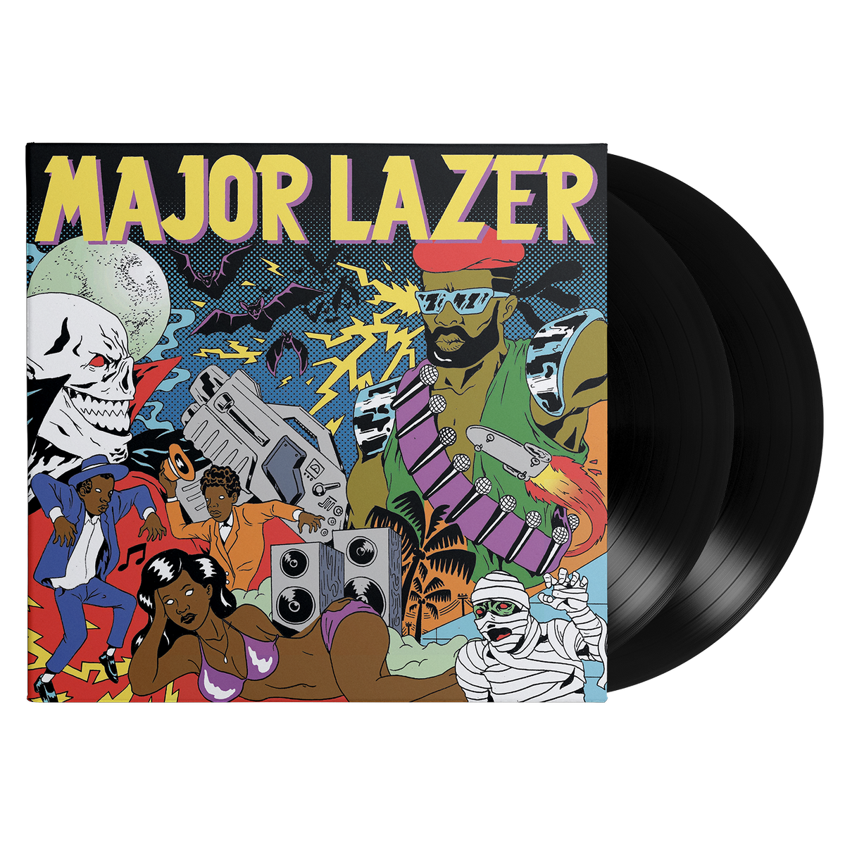 Major Lazer 'Guns Don't Kill People...Lazers Do' 2xLP (Black Vinyl) + Free Shirt w/ Purchase